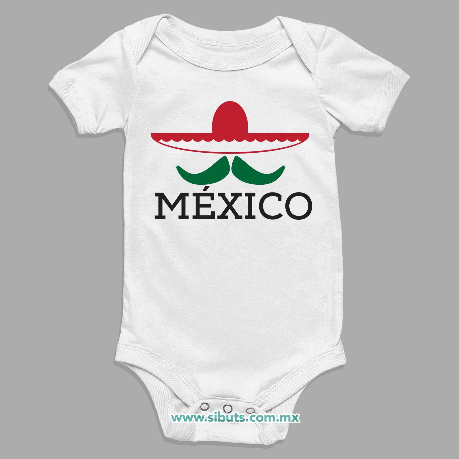 Pañalero Bebé México Bigote y Sombrero