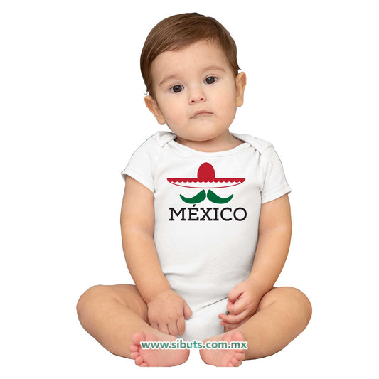 Pañalero Bebé México Bigote y Sombrero