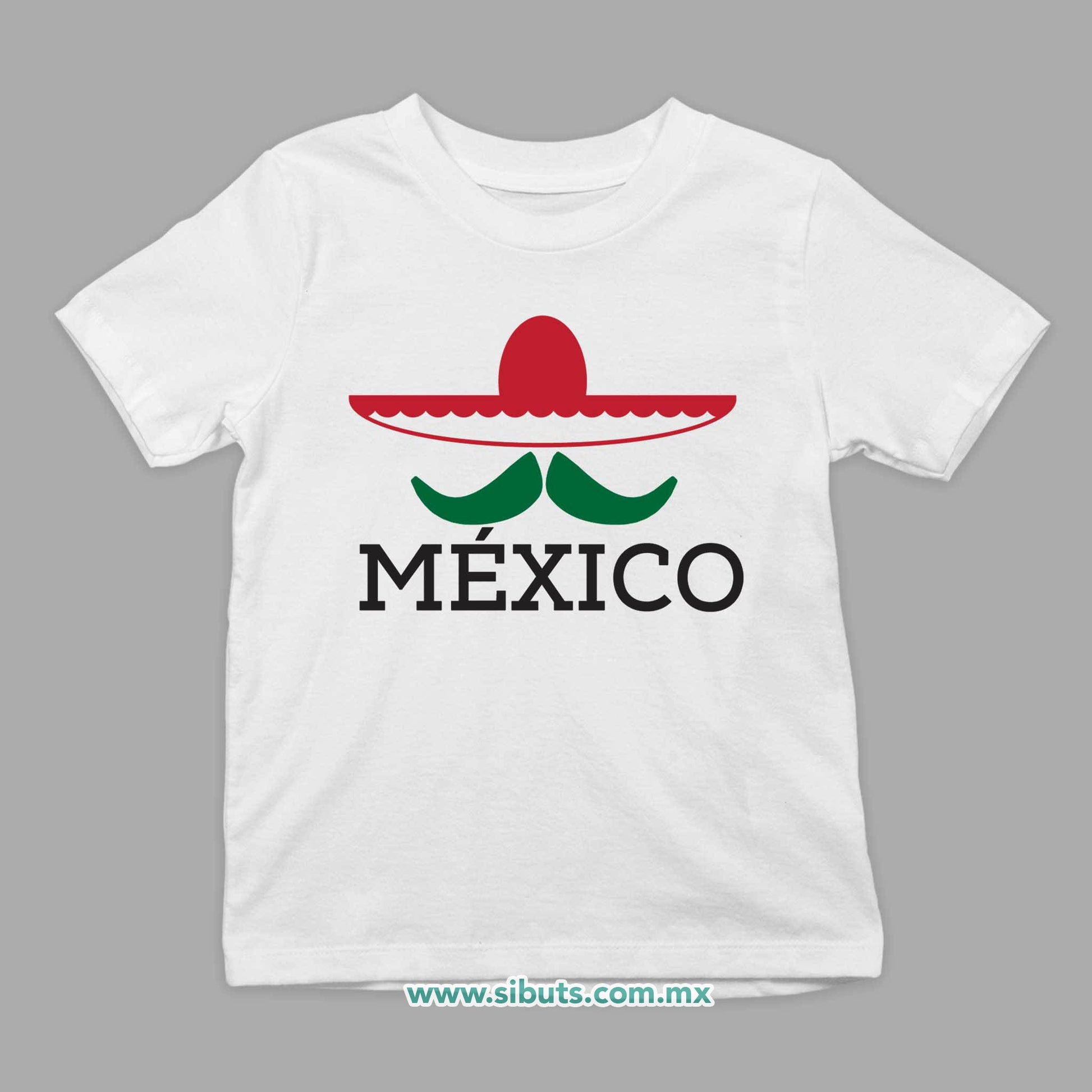 Playera Niño México Bigote y Sombrero