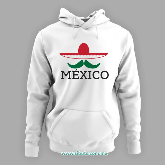 Sudadera Mujer Gorro México Bigote y Sombrero