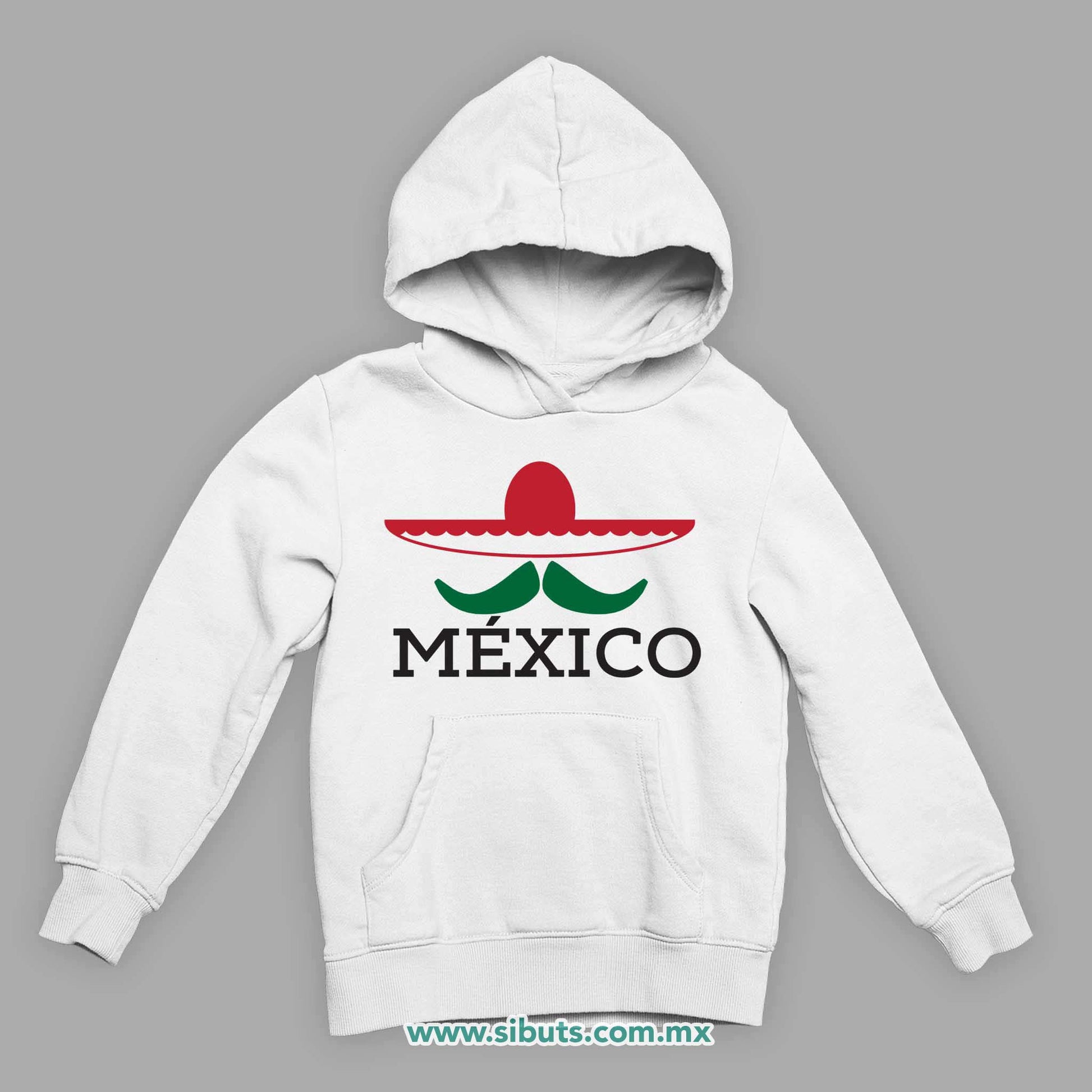 Sudadera Niño Gorro México Bigote y Sombrero