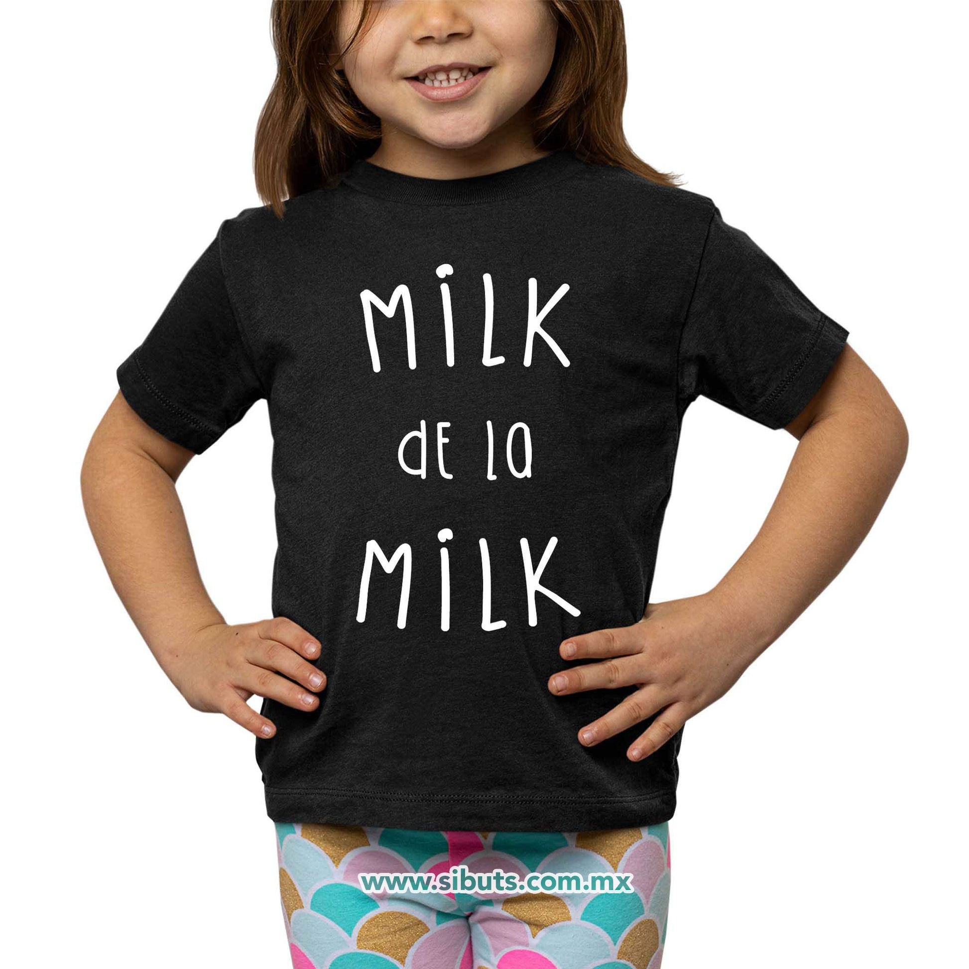 Playera Niña Frase Milk De La Milk