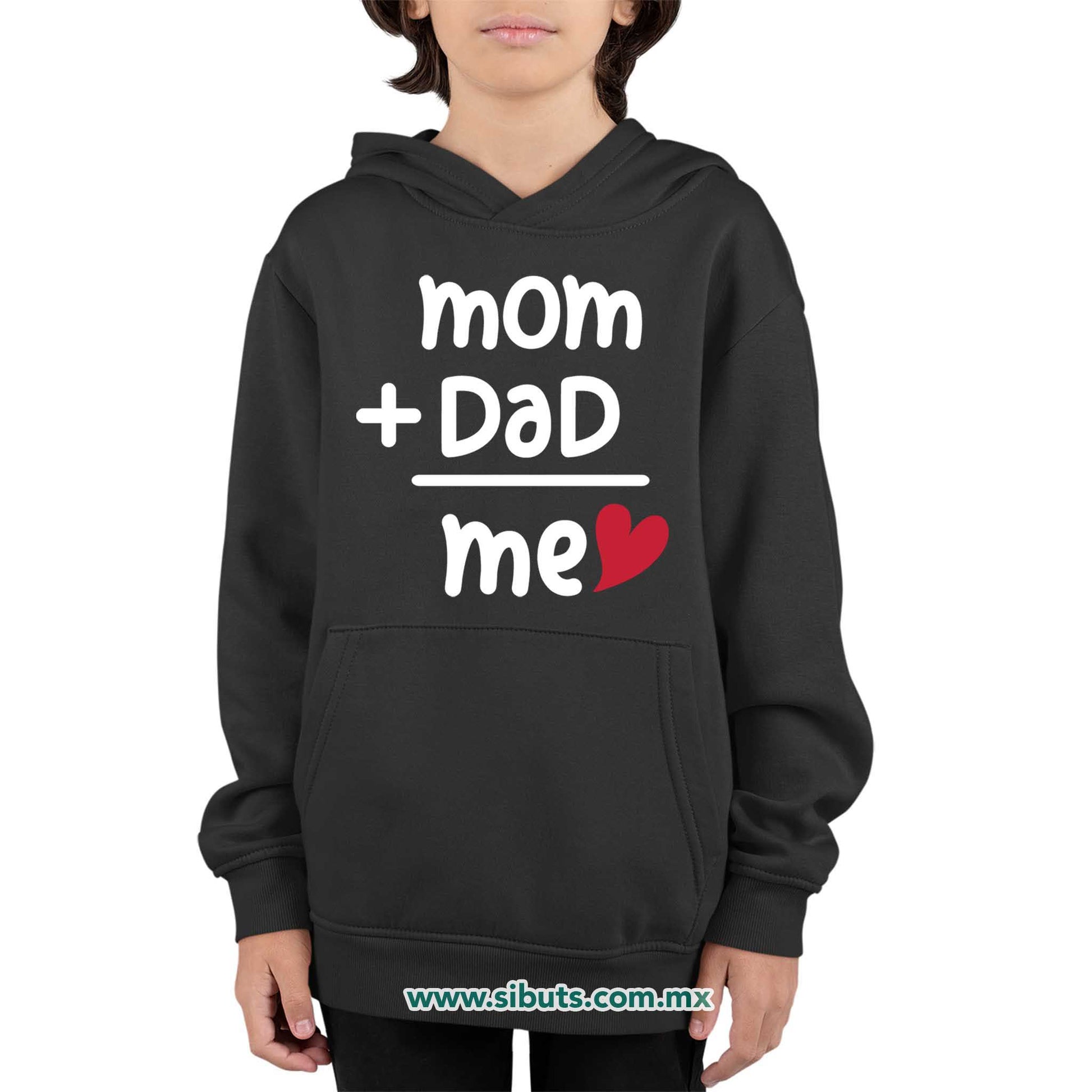 Sudadera Niño Gorro Mom + Dad = Me