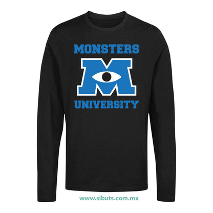 Playera Hombre Manga Larga Monsters Inc. Monsters University