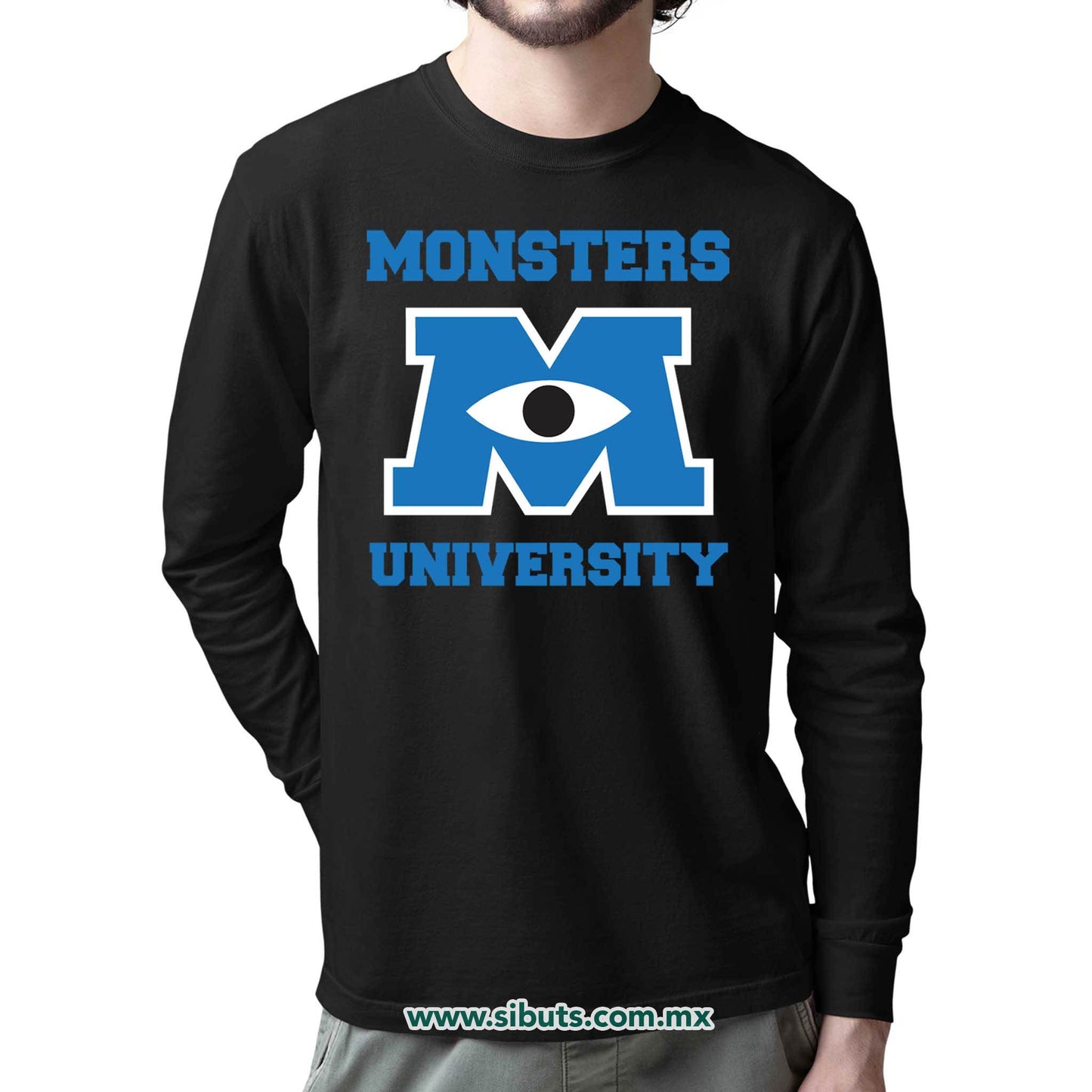 Playera Hombre Manga Larga Monsters Inc. Monsters University