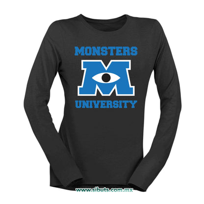 Playera Mujer Manga Larga Monsters Inc. Monsters University