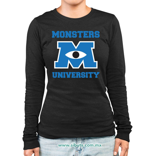 Playera Mujer Manga Larga Monsters Inc. Monsters University