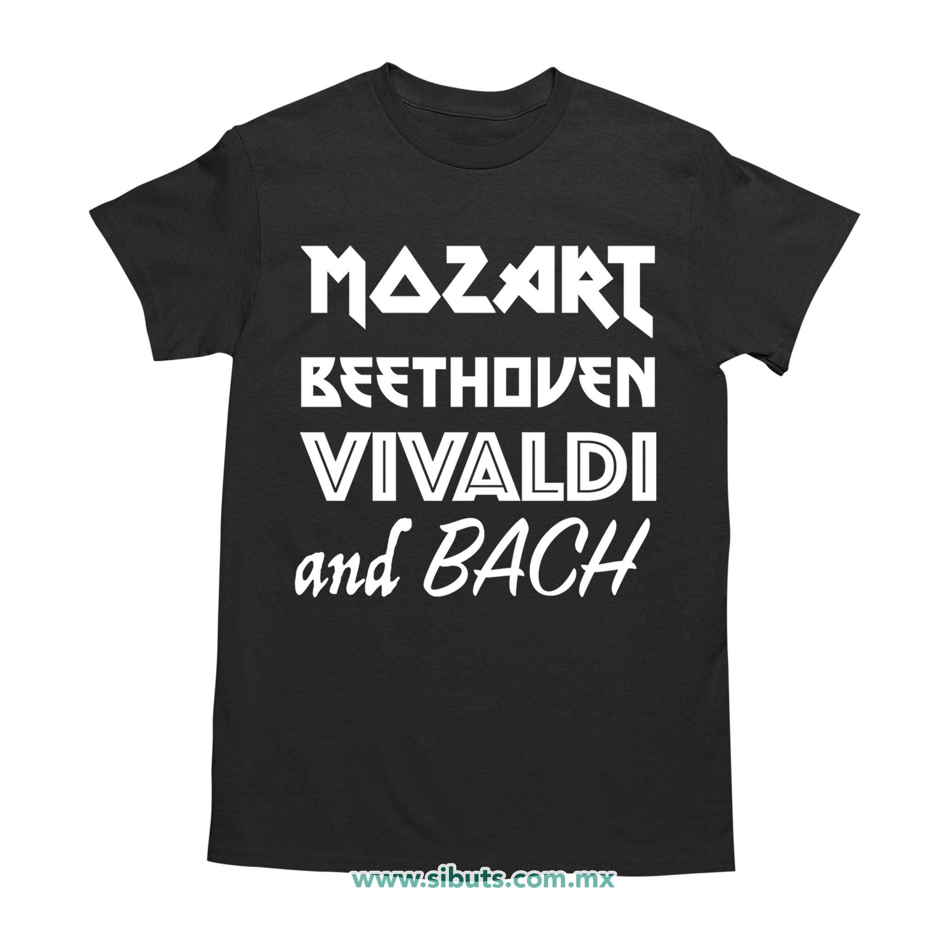 Playera Hombre Música Clásica Mozart Beethoven Vivaldi And Bach