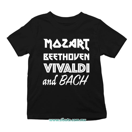 Playera Niño Música Clásica Mozart Beethoven Vivaldi And Bach