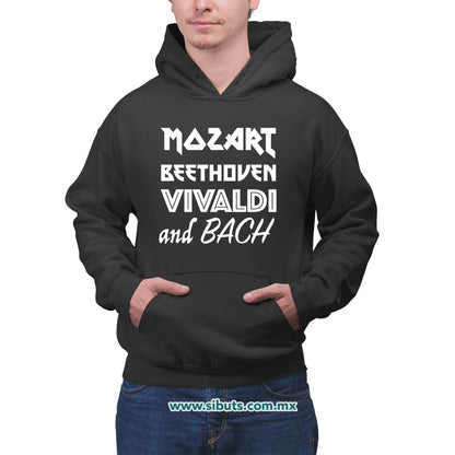 Sudadera Hombre Gorro Música Clásica Mozart Beethoven Vivaldi And Bach