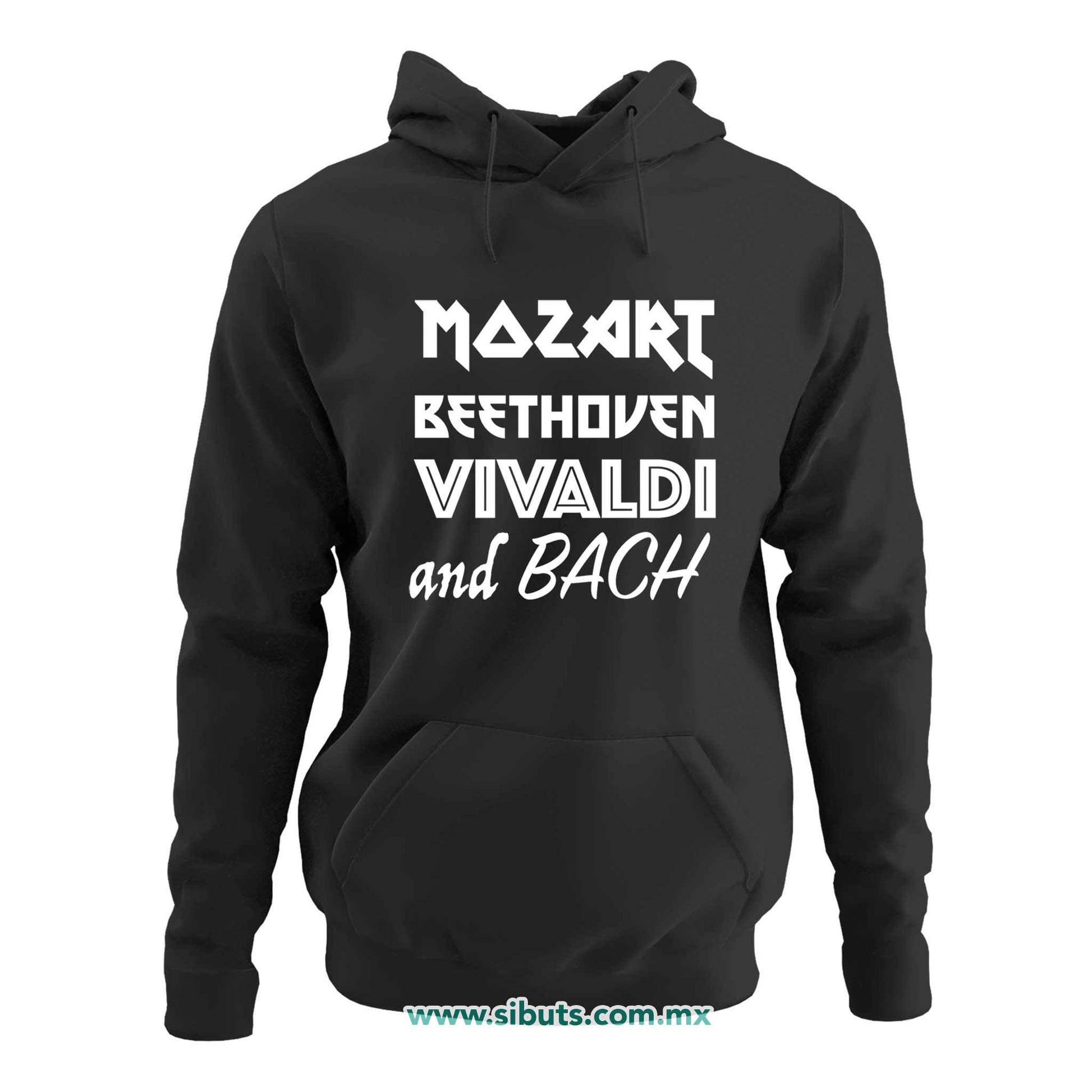 Sudadera Mujer Gorro Música Clásica Mozart Beethoven Vivaldi And Bach