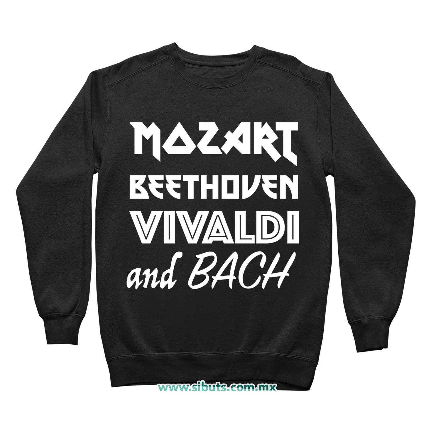 Sudadera Niño Cuello Redondo Música Clásica Mozart Beethoven Vivaldi And Bach