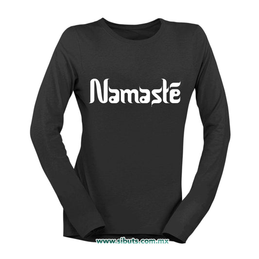 Playera Mujer Manga Larga Namaste Chakras