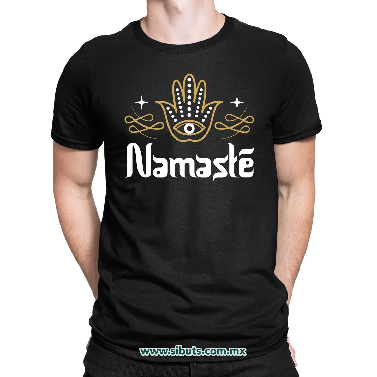 Playera Hombre Namaste Dorado