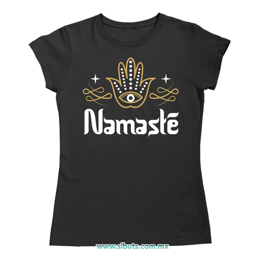 Playera Mujer Namaste Dorado