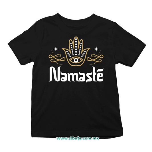 Playera Niña Namaste Dorado