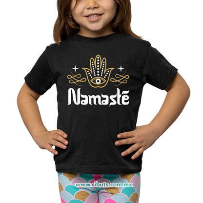 Playera Niña Namaste Dorado