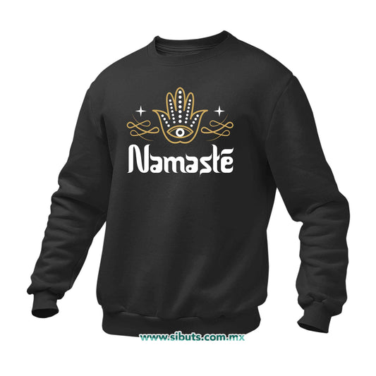 Sudadera Hombre Cuello Redondo Namaste Dorado