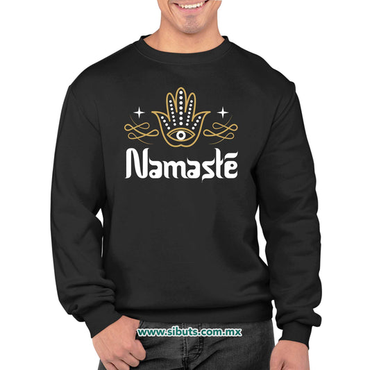Sudadera Hombre Cuello Redondo Namaste Dorado
