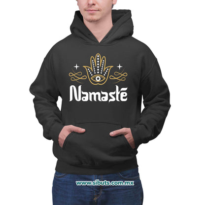Sudadera Hombre Gorro Namaste Dorado