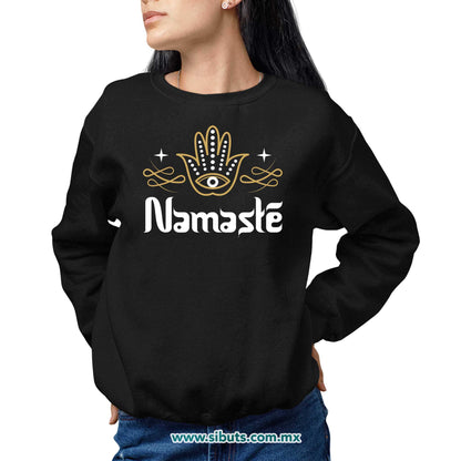 Sudadera Mujer Cuello Redondo Namaste Dorado