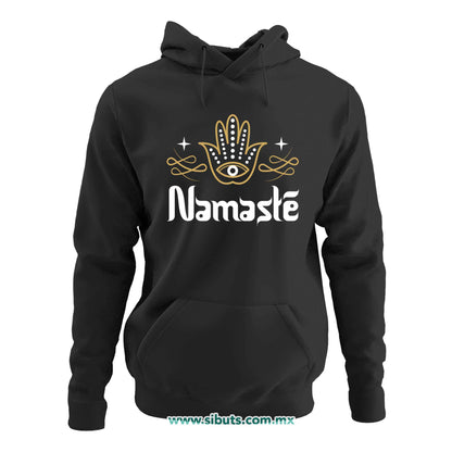 Sudadera Mujer Gorro Namaste Dorado
