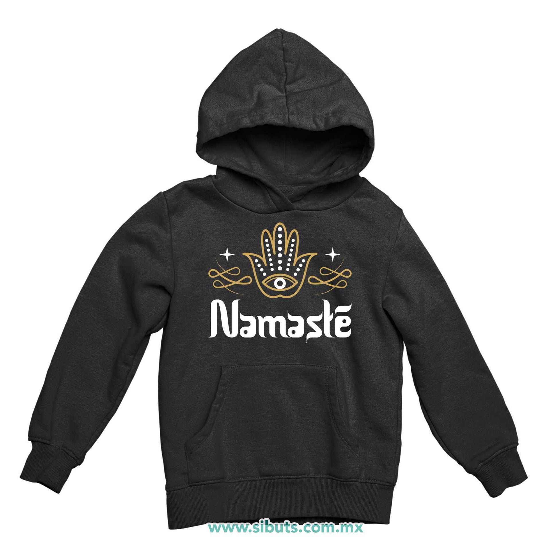 Sudadera Niña Gorro Namaste Dorado