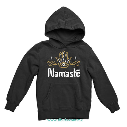 Sudadera Niña Gorro Namaste Dorado