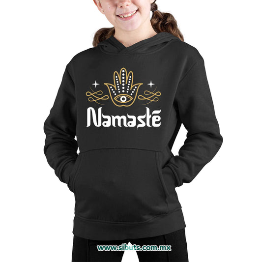 Sudadera Niña Gorro Namaste Dorado