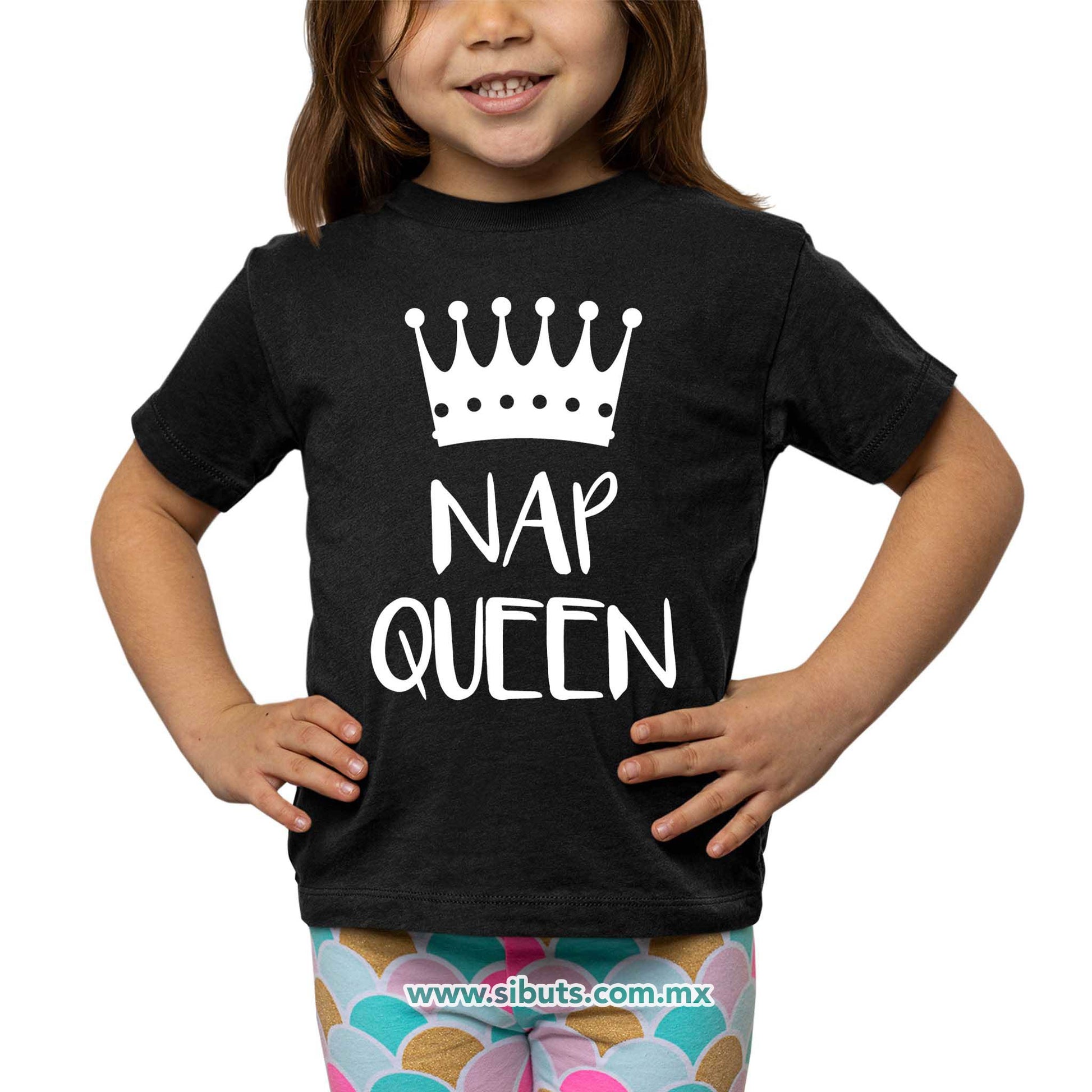 Playera Niña Nap Queen