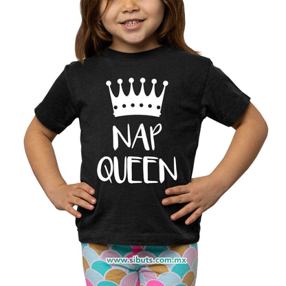 Playera Niña Nap Queen