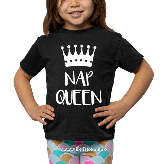 Playera Niña Nap Queen