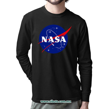 Playera Hombre Manga Larga Nasa