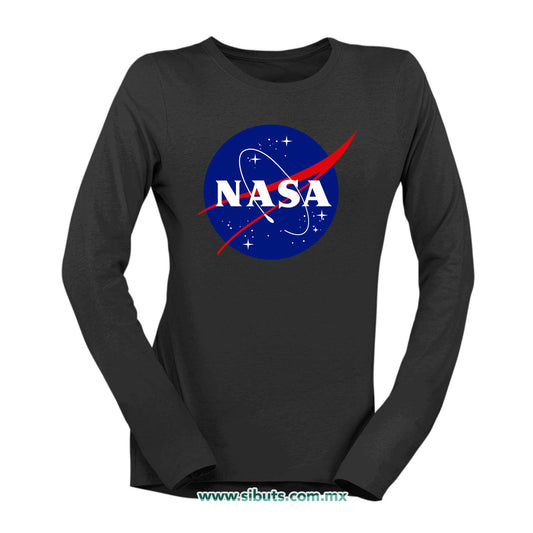 Playera Mujer Manga Larga Nasa