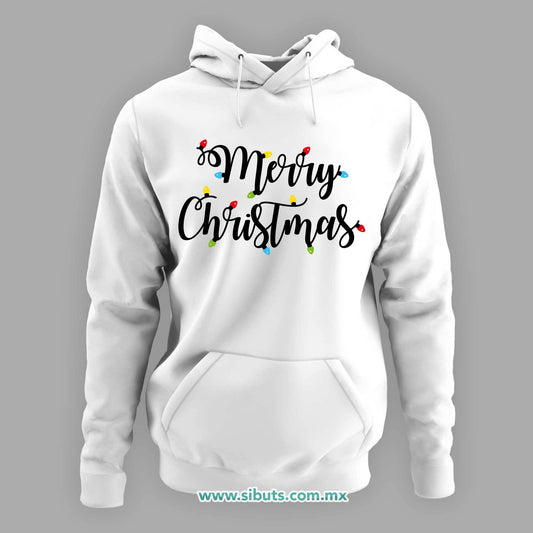 Sudadera Mujer Gorro Merry Chrismas Focos