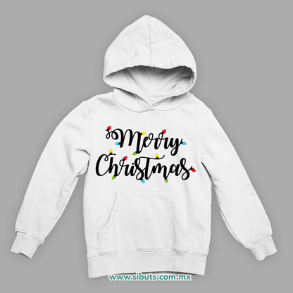 Sudadera Niño Gorro Merry Chrismas Focos