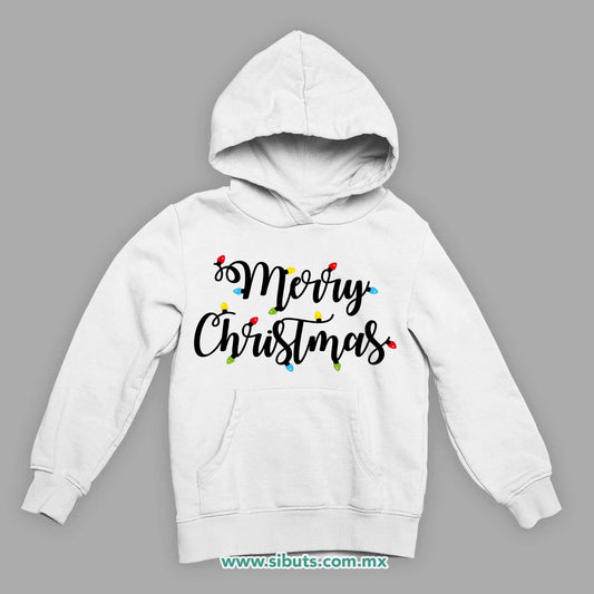 Sudadera Niño Gorro Merry Chrismas Focos