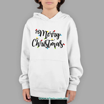 Sudadera Niño Gorro Merry Chrismas Focos