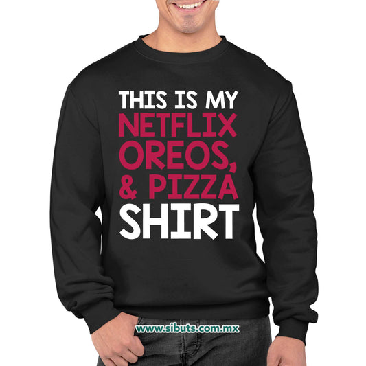 Sudadera Hombre Cuello Redondo Frase Netflix Shirt