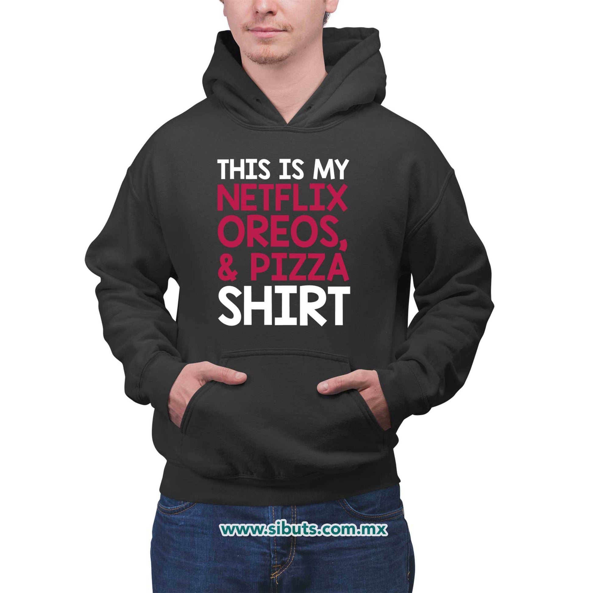 Sudadera Hombre Gorro Frase Netflix Shirt