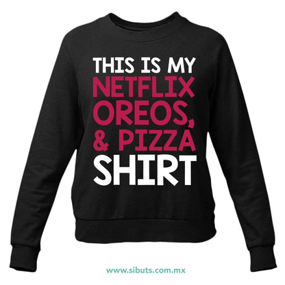 Sudadera Mujer Cuello Redondo Frase Netflix Shirt