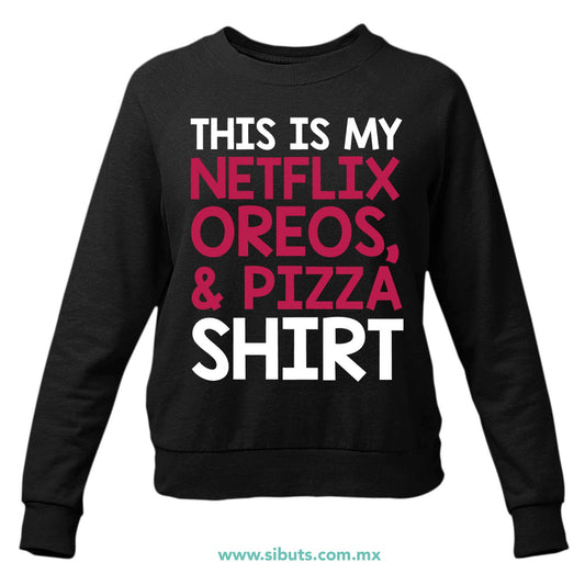 Sudadera Mujer Cuello Redondo Frase Netflix Shirt