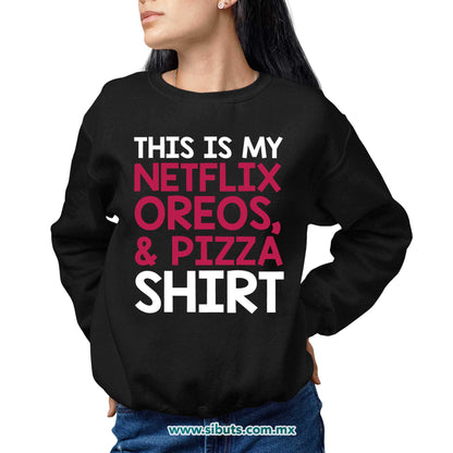 Sudadera Mujer Cuello Redondo Frase Netflix Shirt