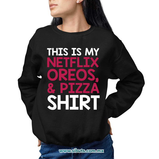 Sudadera Mujer Cuello Redondo Frase Netflix Shirt