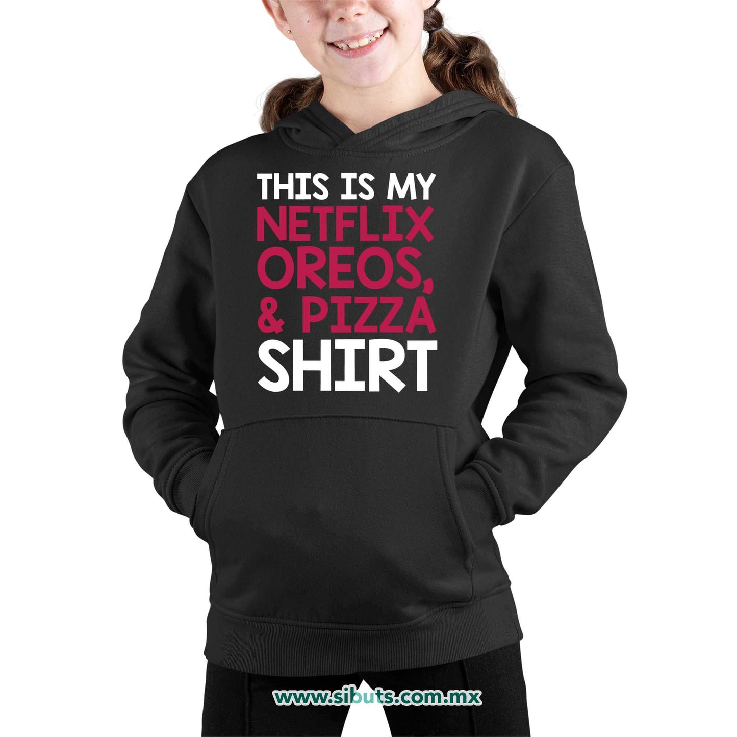 Sudadera Niño Gorro Frase Netflix Shirt