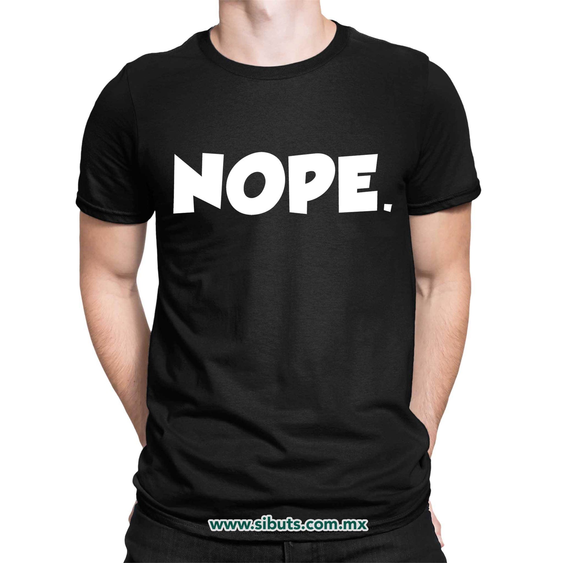 Playera Hombre Frase Nope