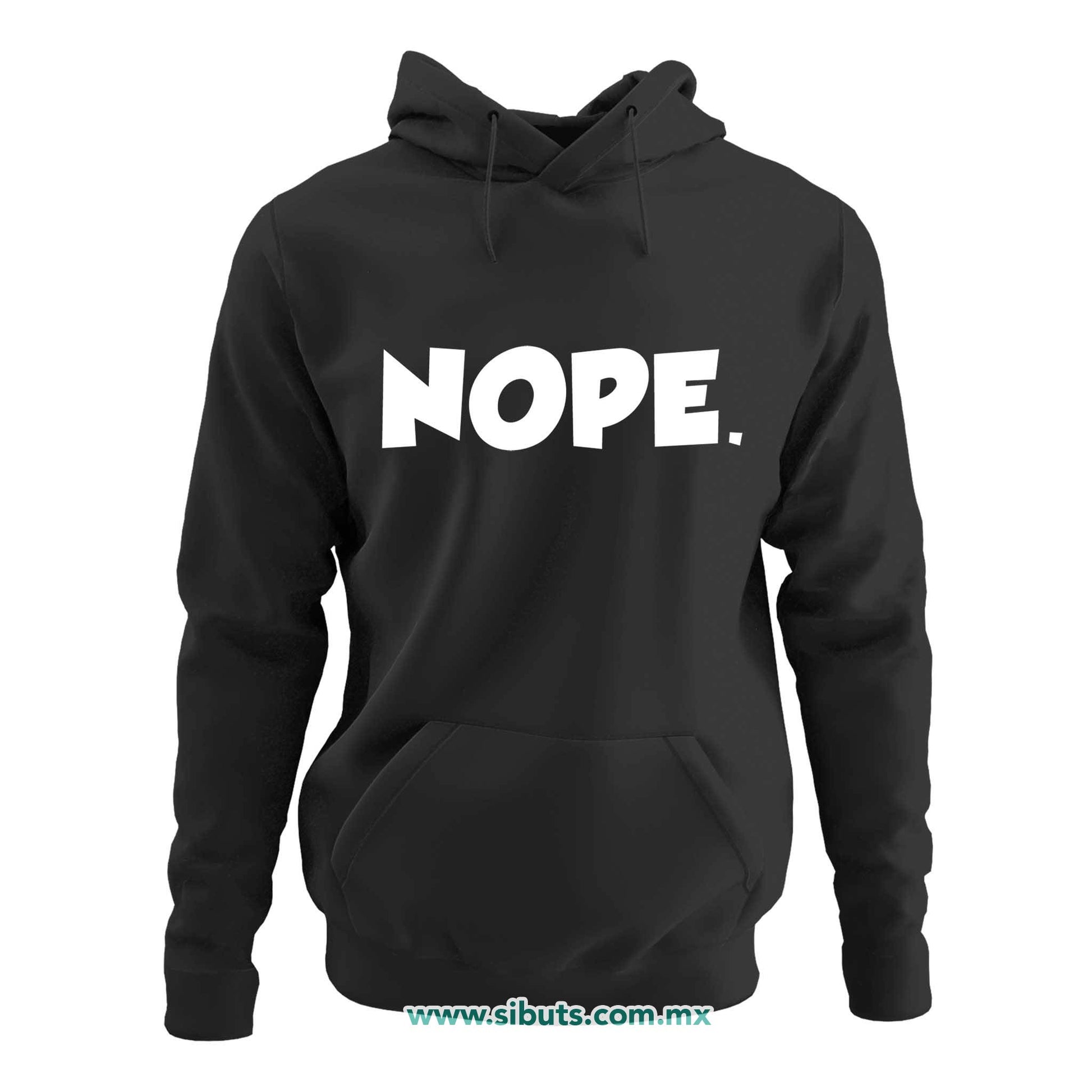 Sudadera Mujer Gorro Frase Nope