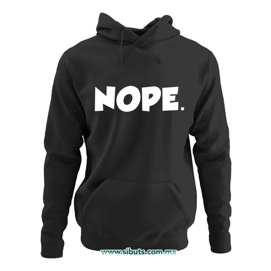 Sudadera Mujer Gorro Frase Nope