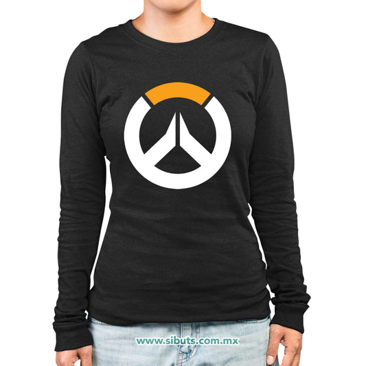 Playera Mujer Manga Larga Overwatch Gamer