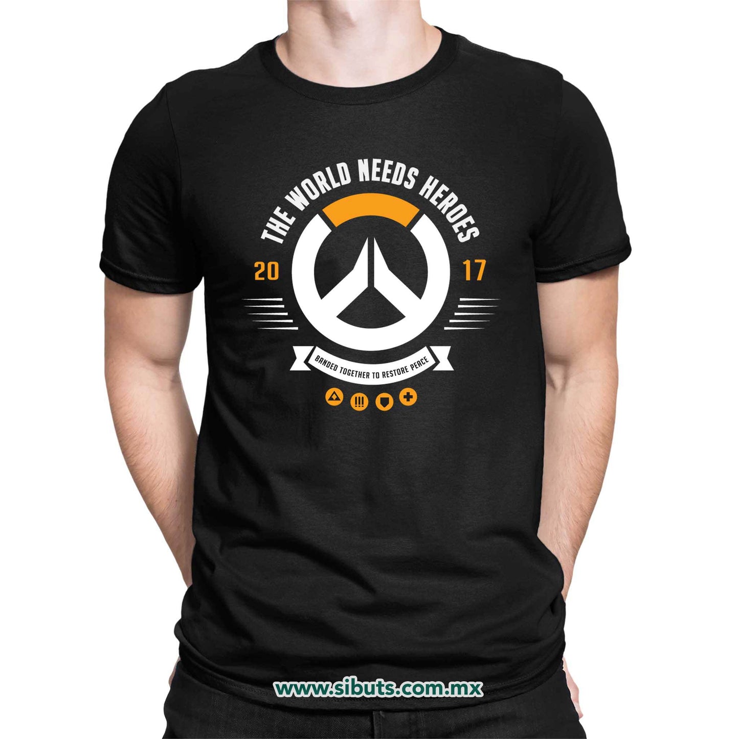 Playera Hombre Overwatch World Needs Heroes Gamer